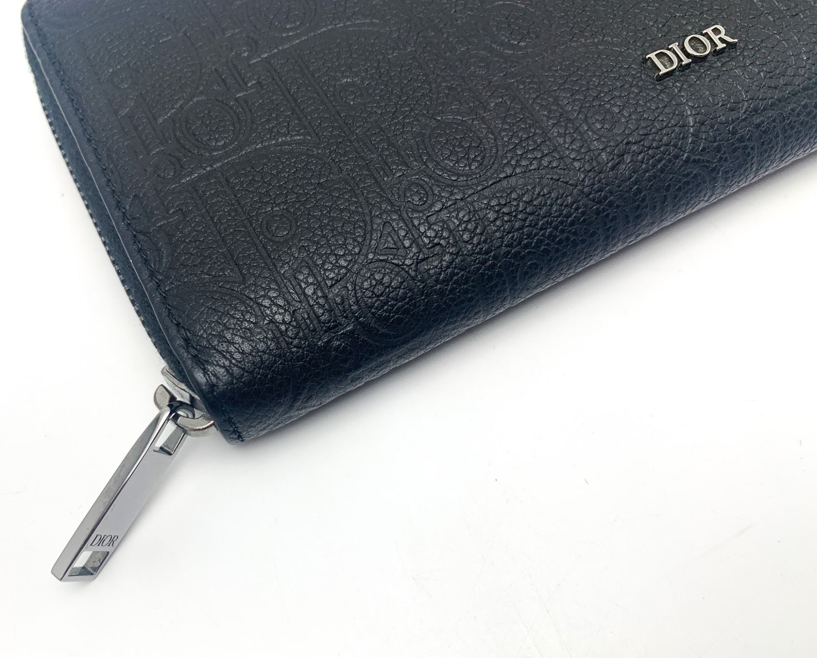 DIOR / オブリーク ロングジップウォレット 長財布 ブルー メンズ ユニ