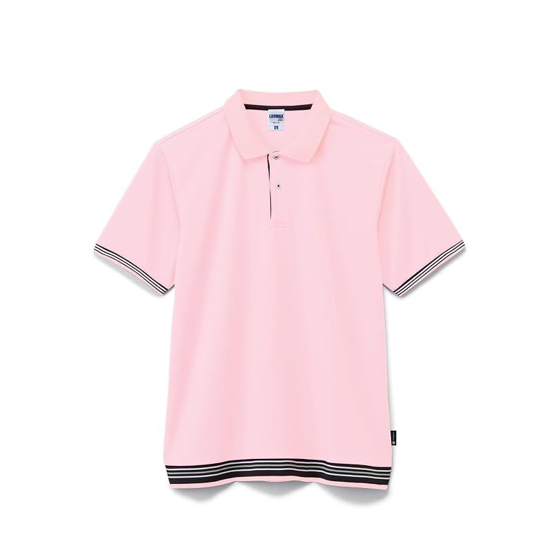 新品】 [ライフマックス] 袖ラインリブポロシャツ(ポリジン加工