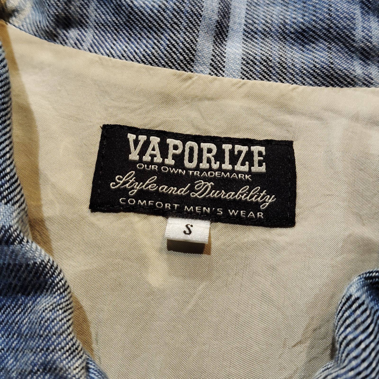 Vaporize オンブレチェック ジップアップ ブルゾン ヴェイパライズ 