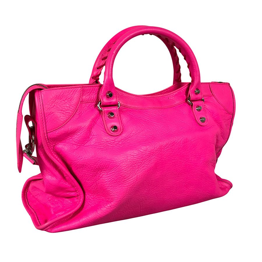 バレンシアガ BALENCIAGA シティ 115748 レザー ハンドバッグ sh【中古