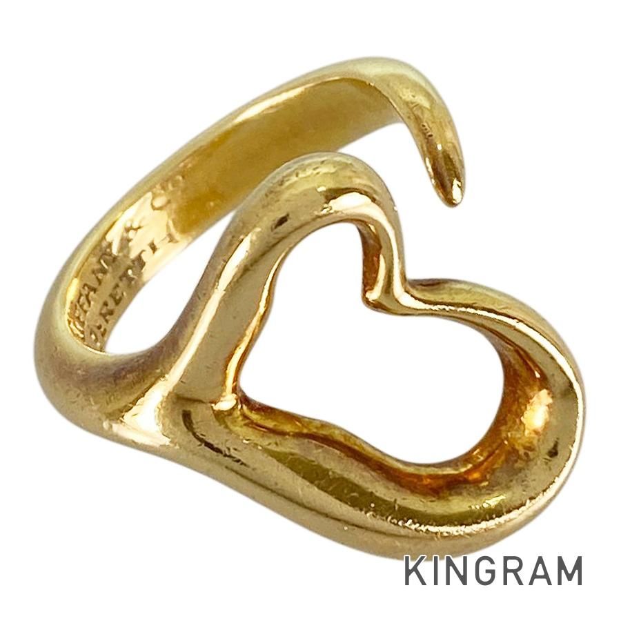 TIFFANY　エルサペレッティ　ハートリング　used ティファニー TIFFANY&Co. エルサ ペレッティ オープンハート K18YG 7