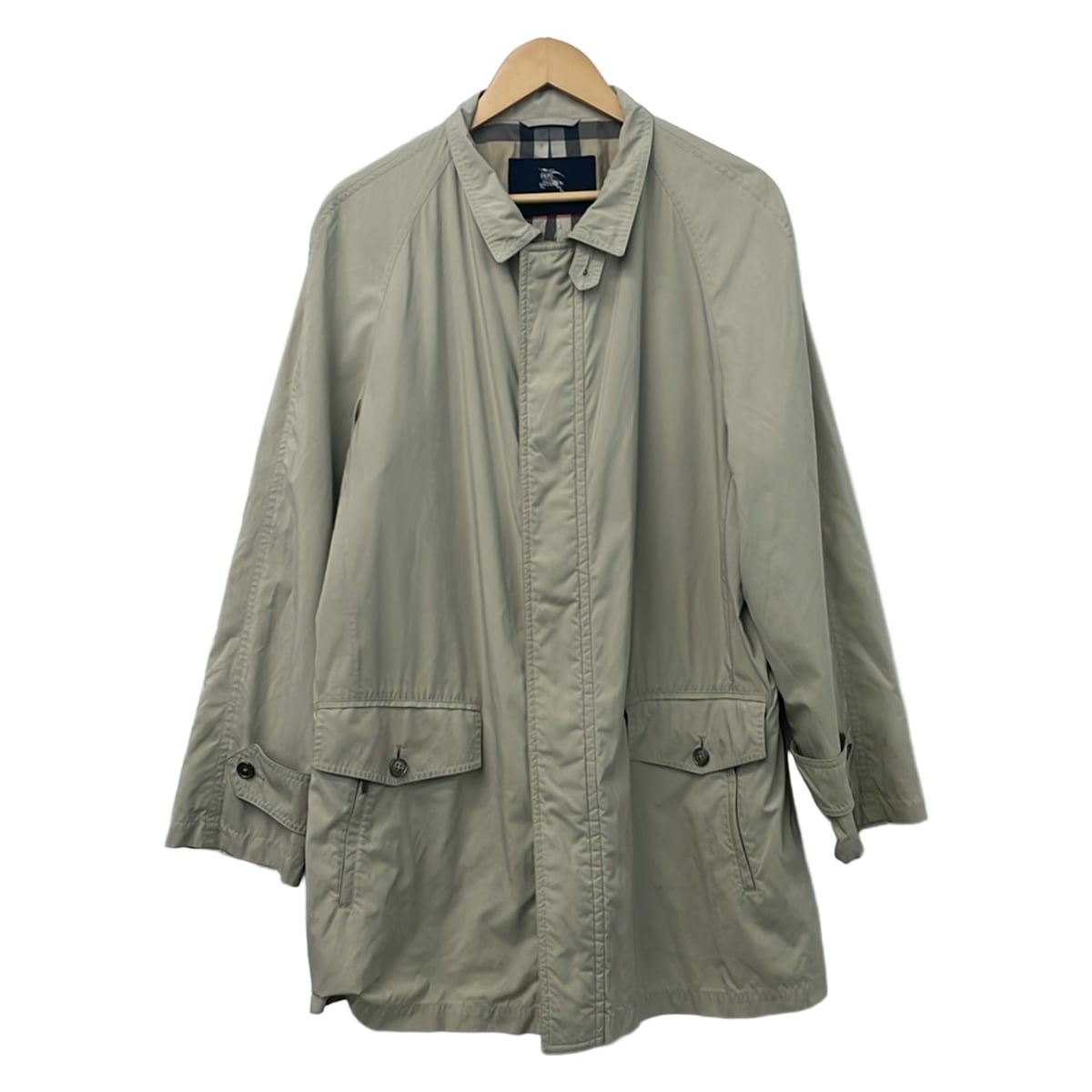 Burberry LONDON(バーバリーロンドン) コート サイズL メンズ - ライトカーキ 長袖/ジップアップ/春/秋