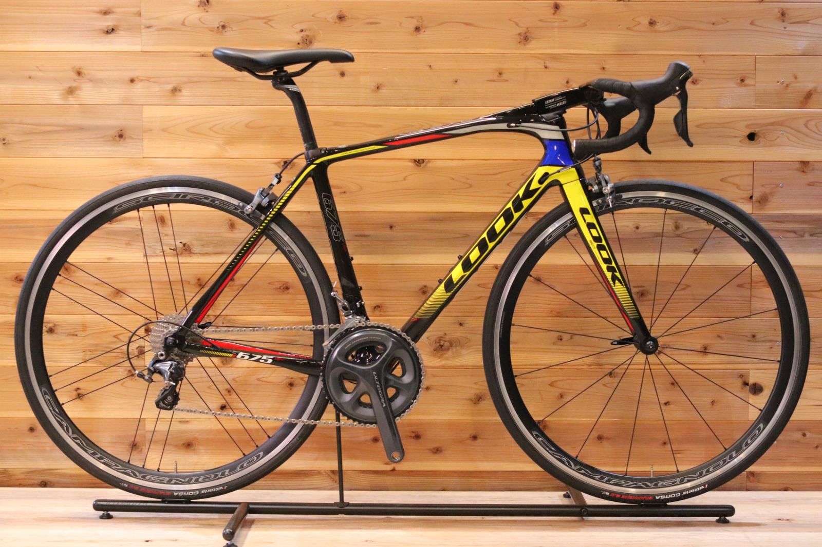 ルック LOOK 675 LIGHT 2015モデル XSサイズ シマノ アルテグラ 6800 11S CAMPAGNOLO シロッコ SCIROCCO 17C カーボン ロードバイク 【広島店】
