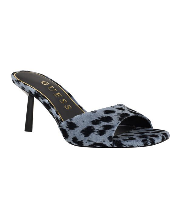 ゲス レディース シューズ サンダル GUESS Womens Carisse SlipOn Stiletto Sandals Blue Leopard ブルー