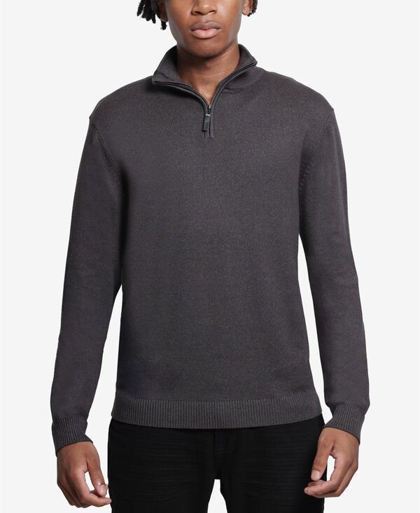 エックスレイ メンズ アウター ニット・セーター ハーフジップ モックネック セーター XRAY Mens Quarter Zip Mock Neck Sweater Heather charcoal 8,455円