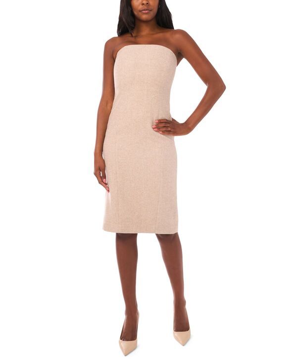 ワンステイト レディース トップス ワンピース ミディワンピース ミディ ストラップレス 1STATE Womens Fitted Strapless Midi Dress Feather Grey