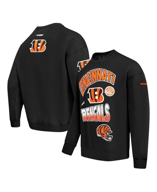 プロスタンダード メンズ アウター パーカー・スウェット ドロップショルダー スウェット シャツ Pro Standard Mens Black Cincinnati Bengals Turn It
