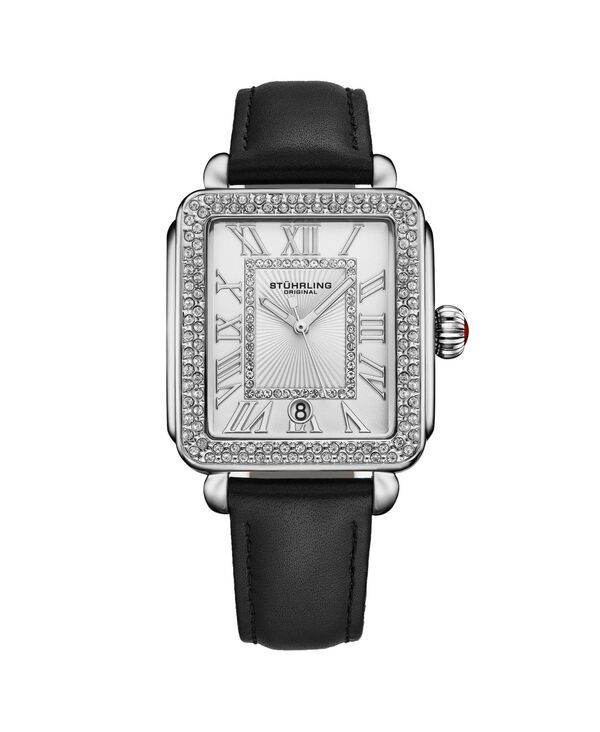 ストゥーリング レディース アクセサリー 腕時計 レザー Stuhrling Elegant Women s Rectangular 35 47mm Dress Watch Model 4060L1