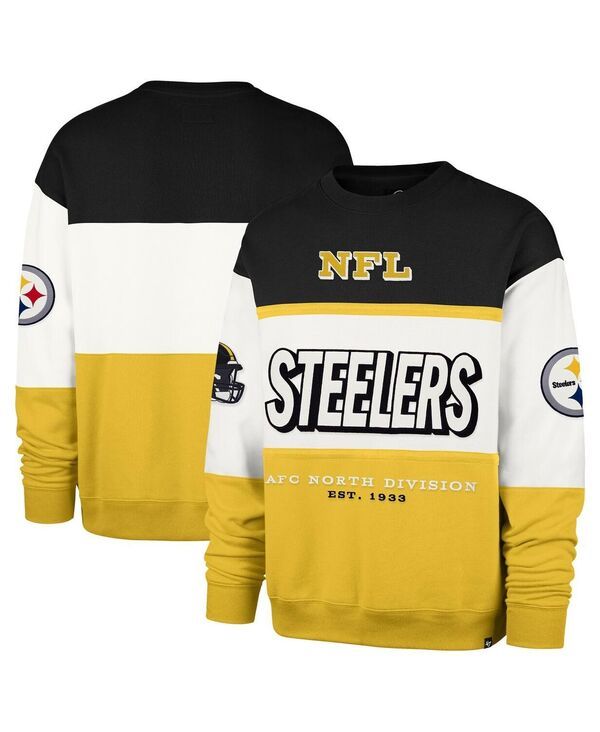 47 ブランド メンズ アウター パーカー・スウェット Tシャツ スウェット シャツ マキシ 47 Brand Mens BlackGold Pittsburgh Steelers Breeze Ma