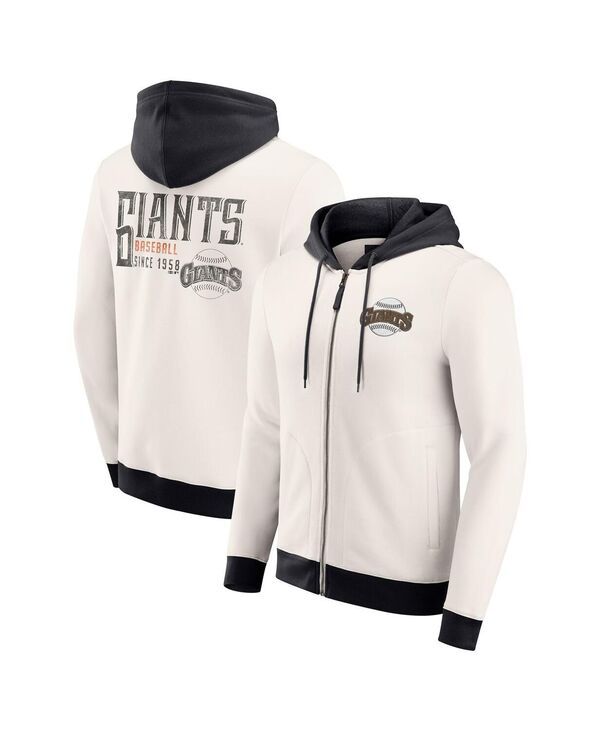 ファナティクス メンズ アウター パーカー・スウェット フリース パーカー Fanatics Mens Cream San Francisco Giants Polar Fleece FullZip