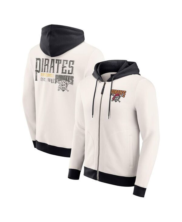 ファナティクス メンズ アウター パーカー・スウェット フリース パーカー Fanatics Mens Cream Pittsburgh Pirates Polar Fleece FullZip Ho
