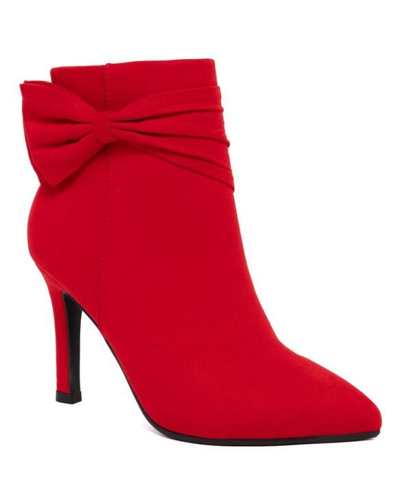 ジョーンズニューヨーク レディース シューズ ブーツ・レインブーツ Jones New York Womens Verusa Pointed Toe Dress Booties Red レッド