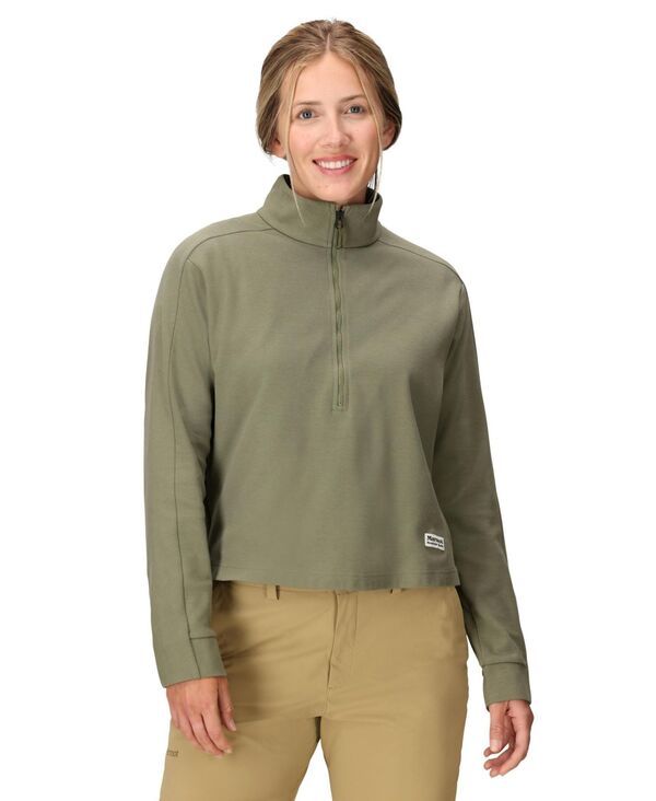 マーモット レディース アウター パーカー・スウェット Marmot Womens Redwood 12 Zip Olive Grov オリーブ