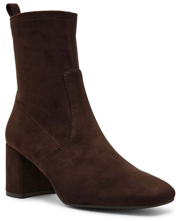 アンクライン レディース シューズ ブーツ・レインブーツ ヒール Anne Klein Womens Lyla Block Heel Booties Brown ブラウン