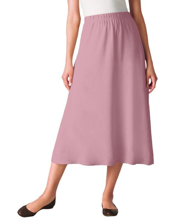 ウーマン ウィズイン レディース ボトムス スカート A ライン ニット Woman Within Womens Within 7Day Knit ALine Skirt White ホワイト
