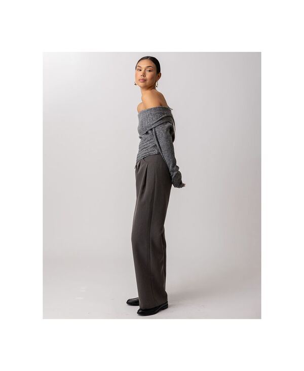 ラインアンドドット レディース アウター ニット・セーター セーター Line Dot Womens Betty Long Sleeve Sweater Charcoal Grey チャコール ラインアンドドット レディース アウター ニット・セーター セーター Line Dot Womens Betty Long Sleeve Sweater Charcoal Grey チャコール