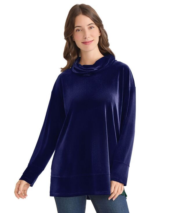 ジョーンズニューヨーク レディース アウター ニット・セーター サイドスリット セーター Jones New York Womens Cowl Neck Velour Side Slit Sweate 8,865円