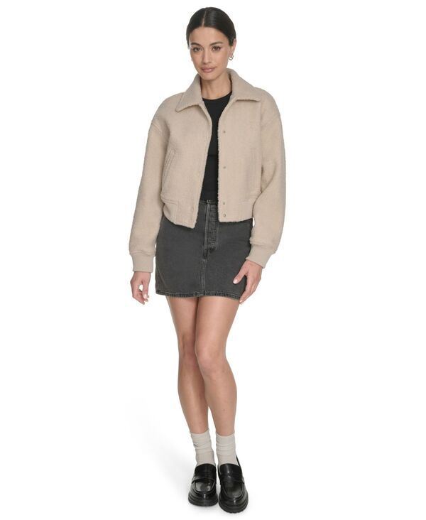 リーバイス レディース アウター パーカー・スウェット ダウン ジャケット Levis Womens Laydown Collar Bomber Jacket Cream クリーム