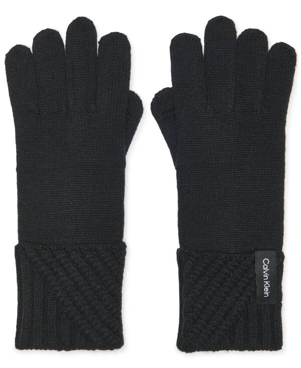 カルバンクライン レディース アクセサリー 手袋 Calvin Klein Modern Rib Tech Gloves Black ブラック