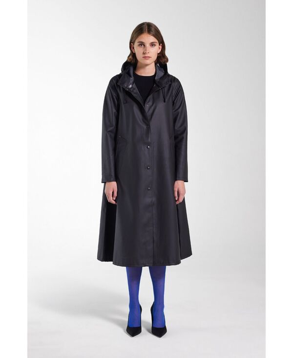 ストゥッテルハイム レディース アウター ジャケット・ブルゾン コート Stutterheim Womens Mosebacke Long Raincoat Black ブラック