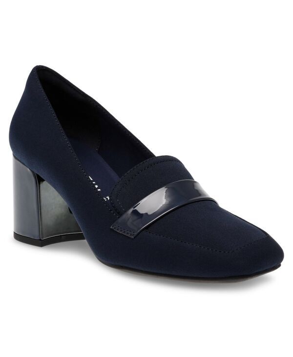 アンクライン レディース シューズ サンダル Anne Klein Womens Telepathy SlipOn Shooties Navy Fabric ネイビー