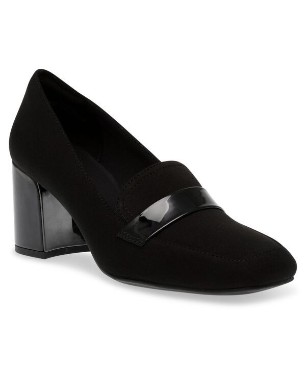 アンクライン レディース シューズ サンダル Anne Klein Womens Telepathy SlipOn Shooties Black Stretch ブラック