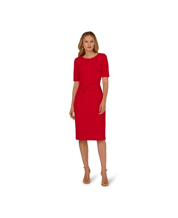 アドリアナ パペル レディース トップス ワンピース ミニ Adrianna Papell Womens Mini BowFront Spring Sheath Dress Red レッド