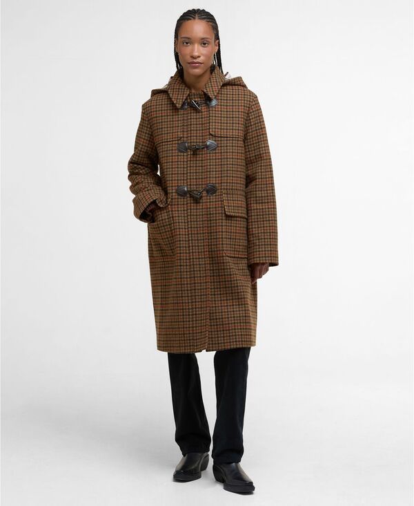 バブアー レディース アウター ジャケット・ブルゾン コート Barbour Womens Melody Checkered Hooded Coat Brown Tartan ブラウン