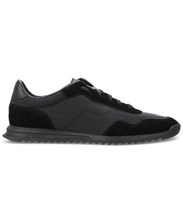 ヒューゴボス メンズ シューズ スニーカー レース Hugo Boss Mens Zayn Low Top LaceUp Sneakers Black ブラック