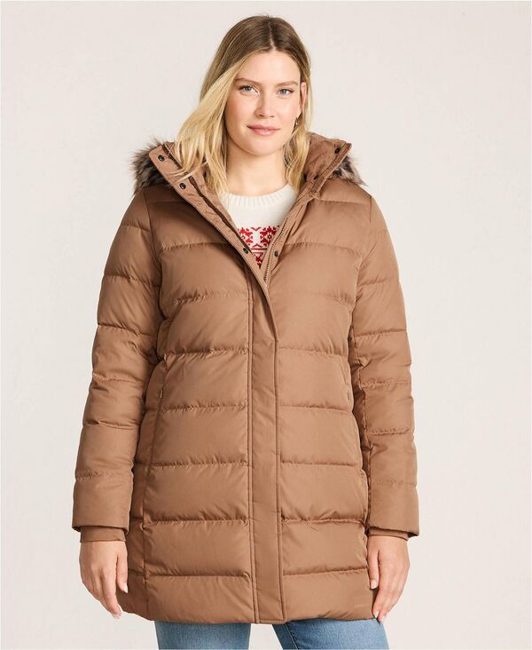 ランズエンド レディース アウター ジャケット・ブルゾン コート ダウン Lands End Womens Max 600 Down Puffer Coat Toasted peanut