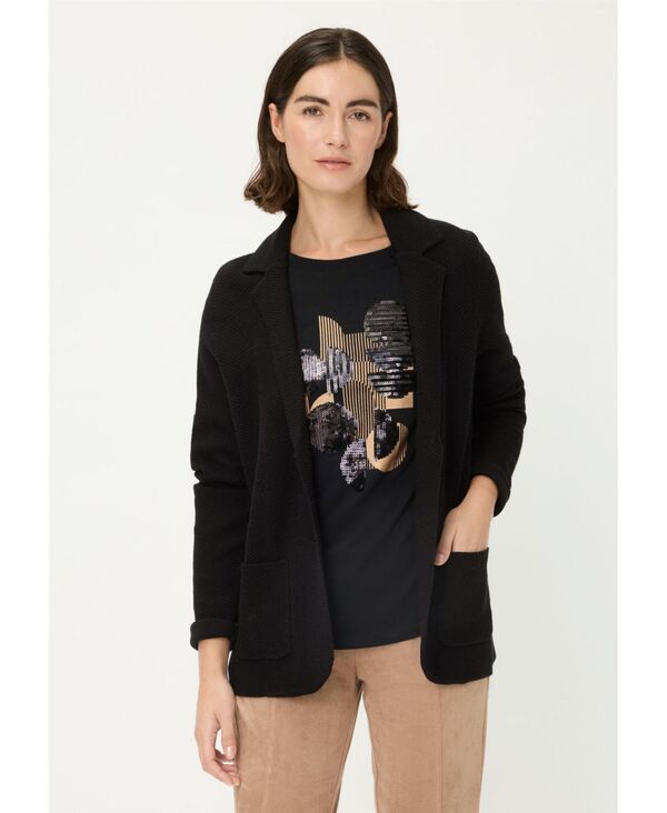 オルセン レディース アウター ニット・セーター ウール ブレザー Olsen Womens Merino Wool Blend Blazer Black ブラック 72,800円