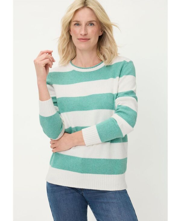 オルセン レディース アウター ニット・セーター Olsen Womenstripe Sweater Dark mint ミント