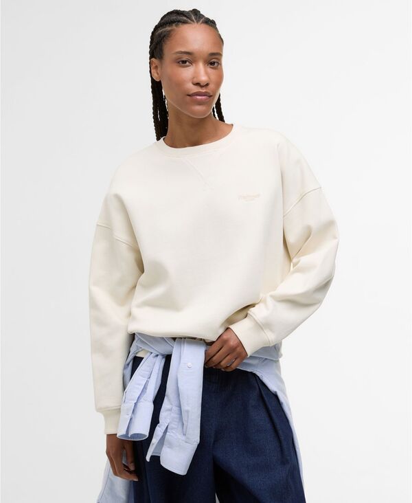 バブアー レディース アウター パーカー・スウェット クルーネック シャツ Barbour Womens Rosie Crewneck Sweatshirt Ecru エクリュ