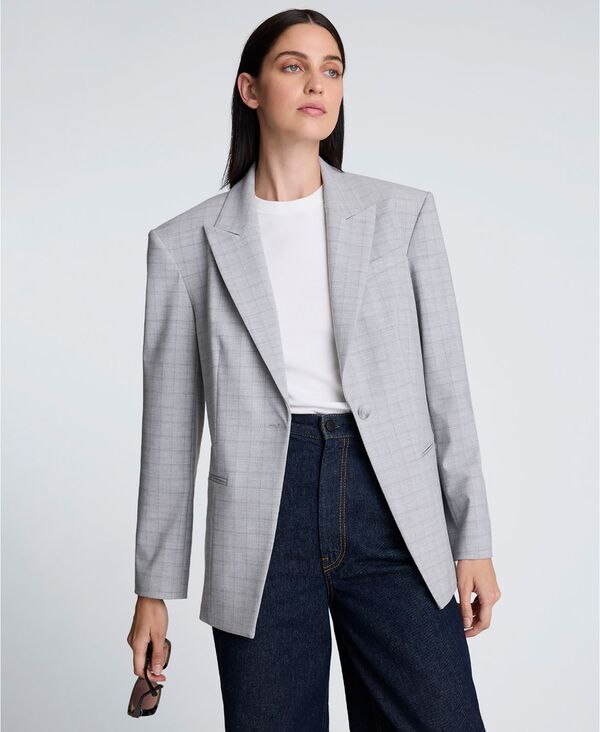 ケネスコール レディース アウター ジャケット・ブルゾン 長袖 Kenneth Cole Womens Padded Hourglass LongSleeve Jacket Gray グレー