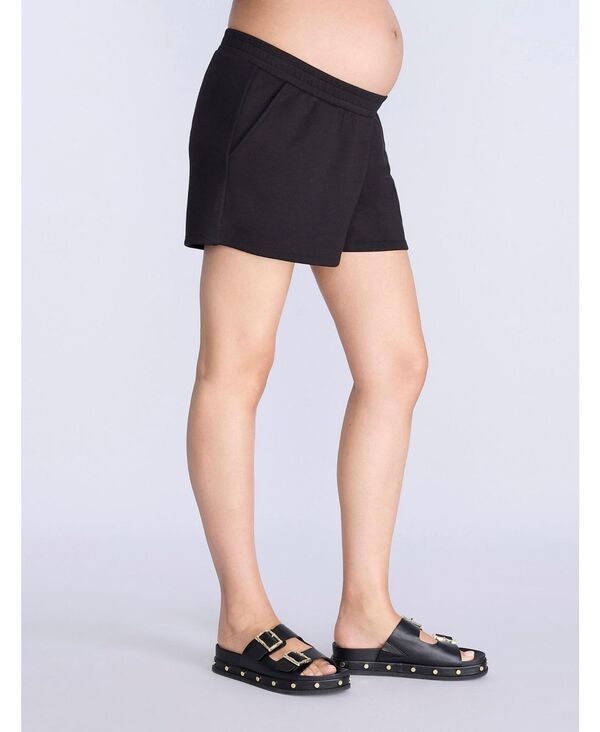 マザーフッドマタニティー レディース ボトムス ハーフパンツ・ショーツ シャーリング Motherhood Maternity Smocked Waist Short Motherhood Black