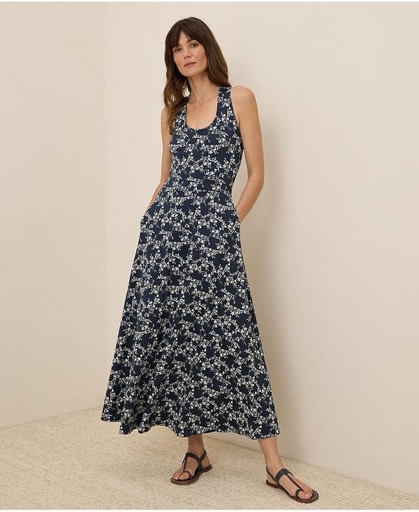 パクト レディース トップス ワンピース オープンバック マキシワンピース コットン マキシ Pact Womens Organic Cotton Fit Flare Open Back Maxi D