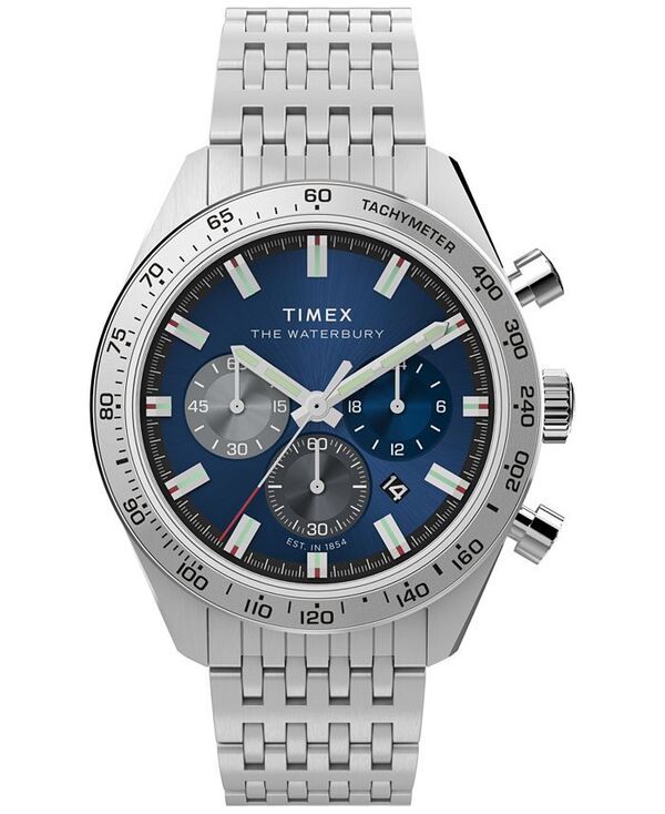 タイメックス メンズ アクセサリー 腕時計 Tシャツ Timex Mens Quartz Analog SilverTone Stainless Steel Watch 41mm Silver シルバ
