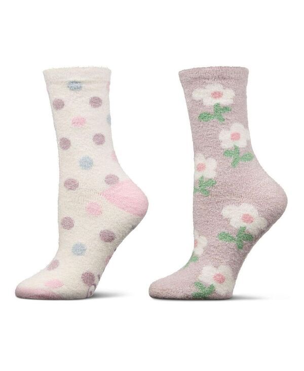 メモイ レディース アンダーウェア 靴下 MeMoi Womens 2 Pair Pack Aloe Infused NonSkid Spa Socks BWS1000 Taupe トープ