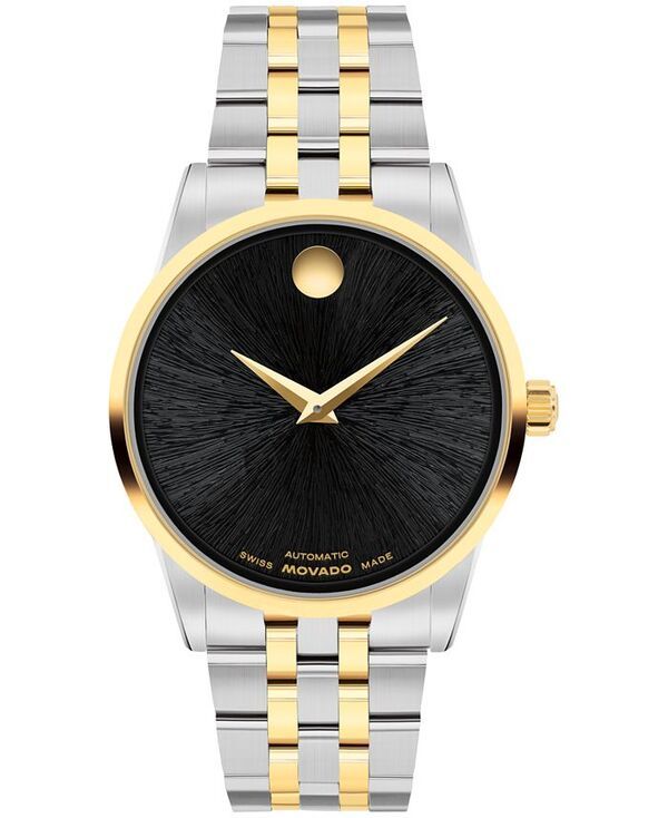 モバド レディース アクセサリー 腕時計 Tシャツ Movado Womens Museum Classic Swiss Automatic StainlessSteel Yellow PVD Wat