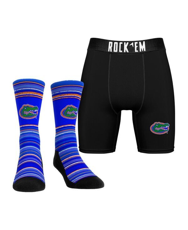 ロックイーエム メンズ アンダーウェア 靴下 Rock Emens Florida Gators Primary Crew Socks Boxer Briefs Combo Pack No Color