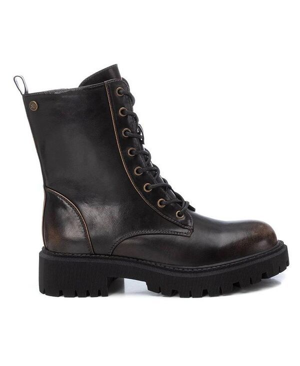 キシタイ レディース シューズ ブーツ・レインブーツ XTI Womens Combat Booties By Brown ブラウン