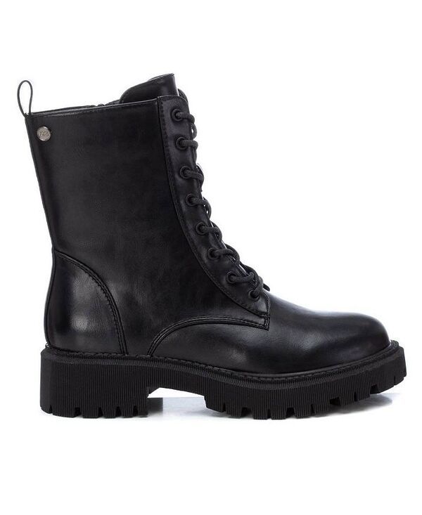 キシタイ レディース シューズ ブーツ・レインブーツ XTI Womens Combat Booties By Black ブラック