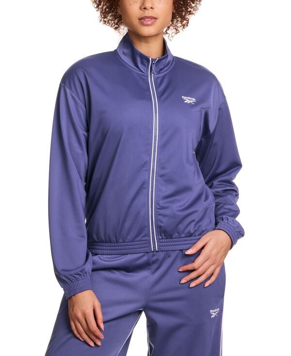 リーボック レディース アウター ジャケット・ブルゾン ロゴ ジャケット Reebok Womens Tricot FullZip Logo Jacket Twilight Purple パープル