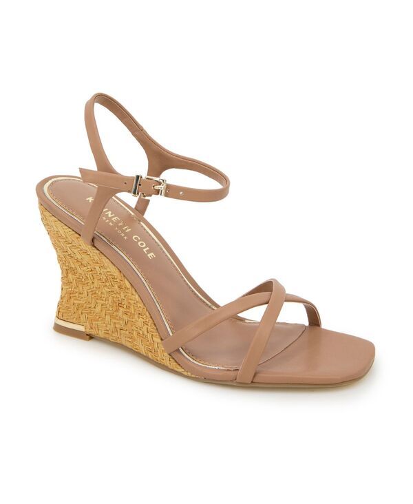 ケネスコール レディース シューズ サンダル Kenneth Cole New York Womens Freya Strappy Wedge Sandals Classic Tan タン