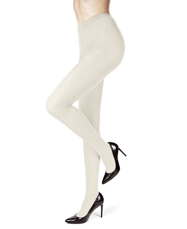 メモイ レディース アウター ニット・セーター ニット MeMoi Womens Cozy Brooklyn Flat Knit Sweater Tights Winter White ホワイト