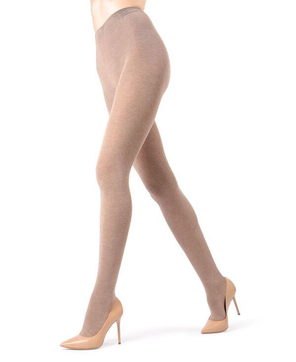 メモイ レディース アウター ニット・セーター ニット MeMoi Womens Cozy Brooklyn Flat Knit Sweater Tights Lt Taupe Heather ヘザー
