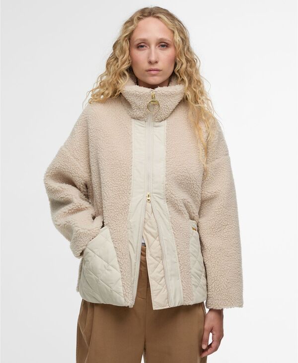 バブアー レディース アウター ジャケット・ブルゾン フリース Barbour Womens Brawby Fleece Jacket Silver Cloudoatmeal オートミール
