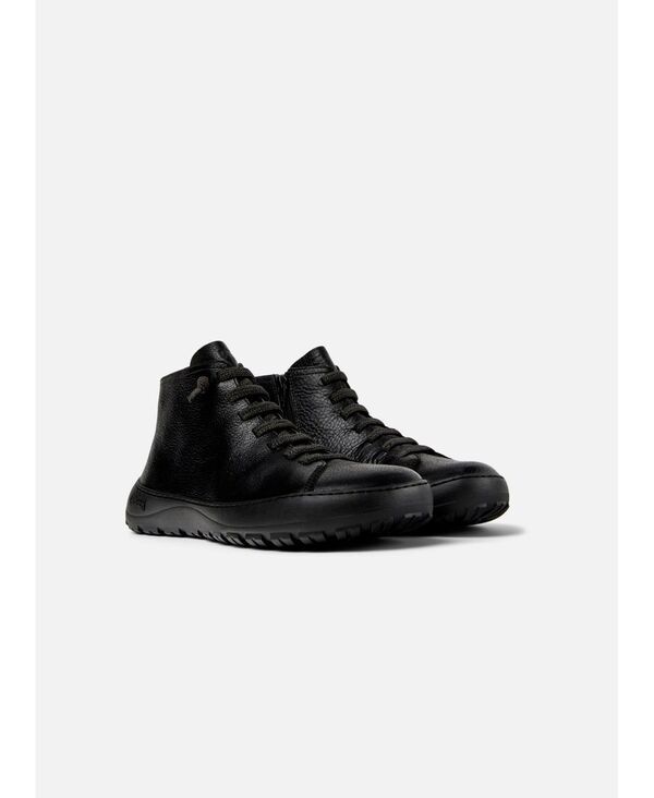 カンペール レディース シューズ ブーツ・レインブーツ スエード アンクル レザー Camper Peu Serra Suede Leather Ankleboot Black ブラック