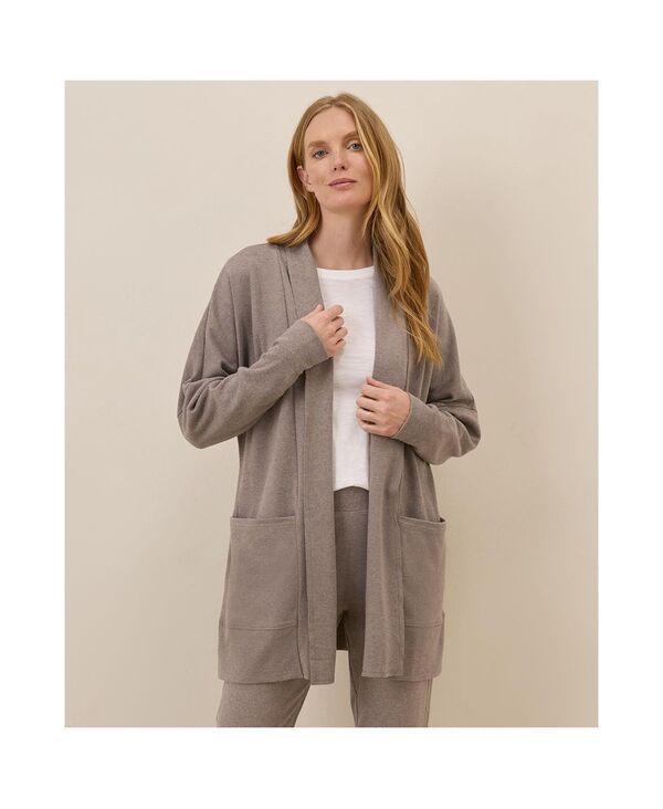 パクト レディース アウター ジャケット・ブルゾン コットン カーディガン Pact Womens Organicotton Airplane Wrap Cardigan Deep taupe hea