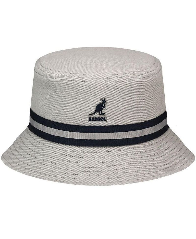 カンゴール メンズ アクセサリー 帽子 Kangol Mens Stripe Lahinch Bucket Hat Grey グレー
